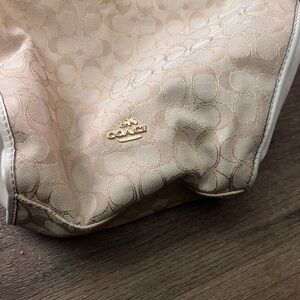 Coach Beige Signature Shoulder Bag